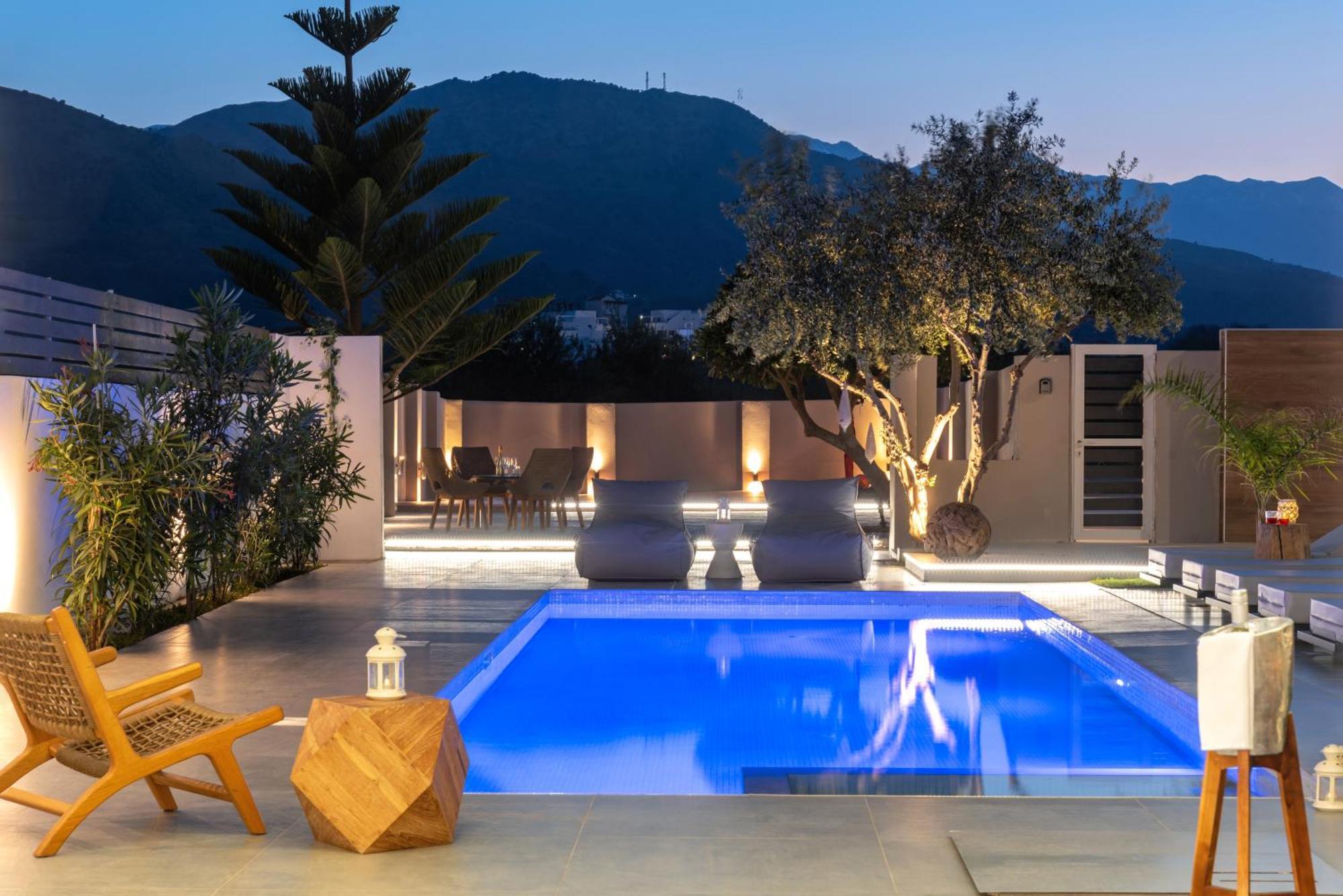 Hypnosis Beachside Villa With Private Heated Pool Georgioupoli Luaran gambar